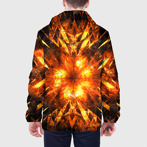 Мужская куртка Fire abstract / 3D-Черный – фото 4