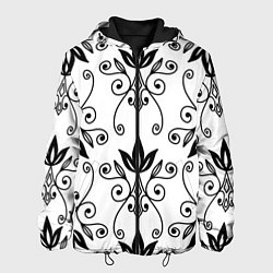 Куртка с капюшоном мужская Royal Lily - pattern, цвет: 3D-черный