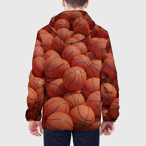 Мужская куртка Узор с баскетбольными мячами / 3D-Белый – фото 4