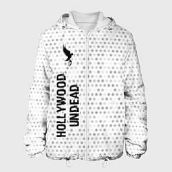 Куртка с капюшоном мужская Hollywood Undead glitch на светлом фоне: по-вертик, цвет: 3D-белый