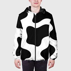 Куртка с капюшоном мужская Кожа коровы, цвет: 3D-черный — фото 2