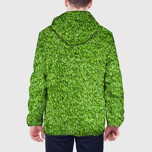 Мужская куртка Зелёный газон / 3D-Белый – фото 4