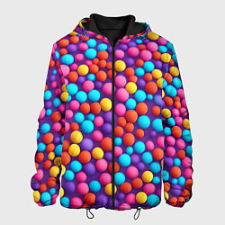 Мужская куртка Паттерн разноцветные шарики - нейросеть