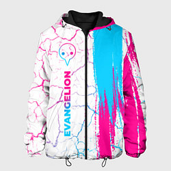 Куртка с капюшоном мужская Evangelion neon gradient style: по-вертикали, цвет: 3D-черный