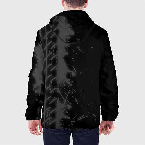 Мужская куртка Changan speed на темном фоне со следами шин: по-ве / 3D-Черный – фото 4