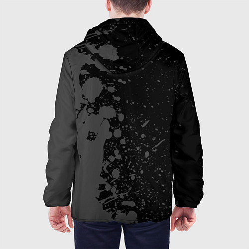 Мужская куртка Roblox glitch на темном фоне: по-вертикали / 3D-Черный – фото 4