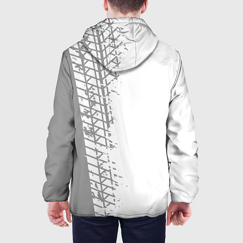 Мужская куртка Great Wall speed на светлом фоне со следами шин: п / 3D-Белый – фото 4