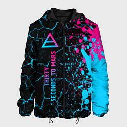 Мужская куртка Thirty Seconds to Mars - neon gradient: по-вертика