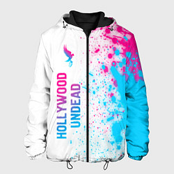 Мужская куртка Hollywood Undead neon gradient style: по-вертикали