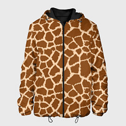 Куртка с капюшоном мужская Кожа жирафа - giraffe, цвет: 3D-черный