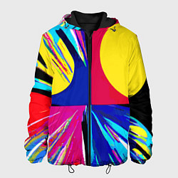 Куртка с капюшоном мужская Pop art composition - neural network, цвет: 3D-черный