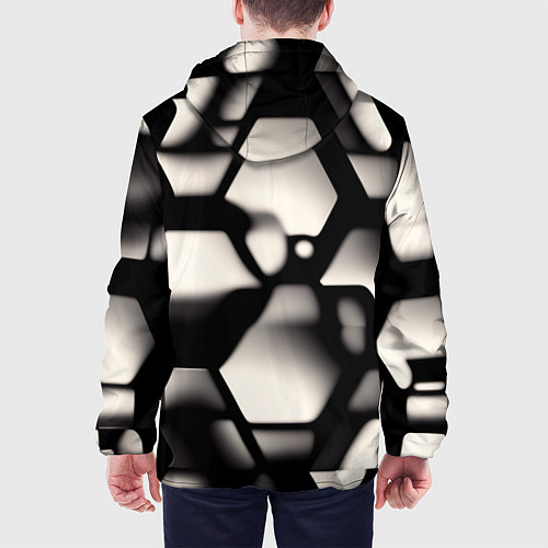 Мужская куртка Зеркальные блики / 3D-Белый – фото 4