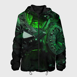 Мужская куртка Объемные зеленые абстракции