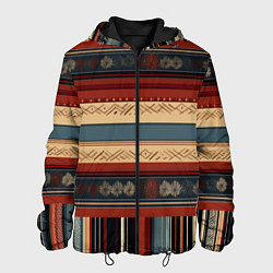 Мужская куртка Этнический принт в полоску