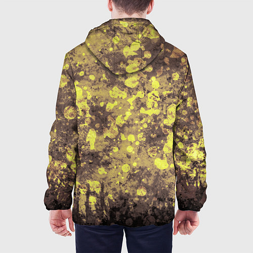Мужская куртка Грязно-желтая осень / 3D-Белый – фото 4