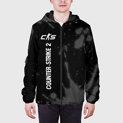Куртка с капюшоном мужская Counter-Strike 2 glitch на темном фоне по-вертикал, цвет: 3D-черный — фото 2