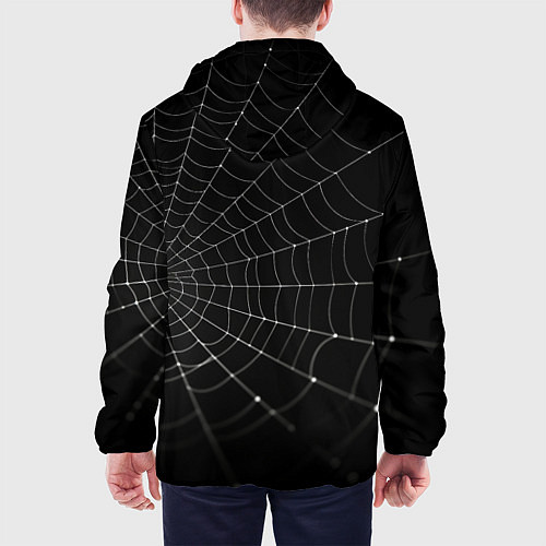 Мужская куртка Паутина на черном фоне / 3D-Черный – фото 4