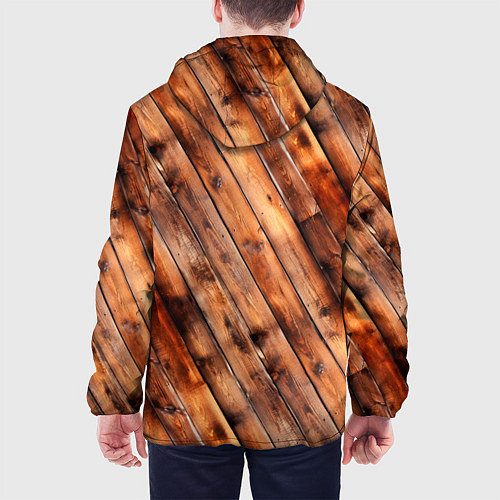 Мужская куртка Деревянная обшивка / 3D-Белый – фото 4