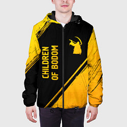 Куртка с капюшоном мужская Children of Bodom - gold gradient вертикально, цвет: 3D-черный — фото 2