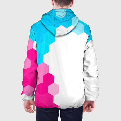 Мужская куртка SsangYong neon gradient style по-вертикали / 3D-Черный – фото 4