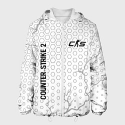 Куртка с капюшоном мужская Counter-Strike 2 glitch на светлом фоне вертикальн, цвет: 3D-белый