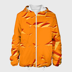 Куртка с капюшоном мужская Оранжевый мотив, цвет: 3D-белый