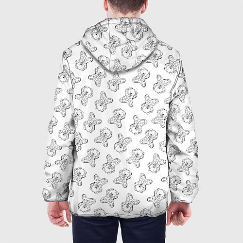 Мужская куртка Сончас у мишек - принт раскраска / 3D-Белый – фото 4