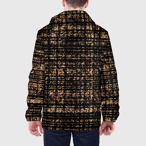 Мужская куртка Имитация ткани чёрно-бежевый / 3D-Черный – фото 4
