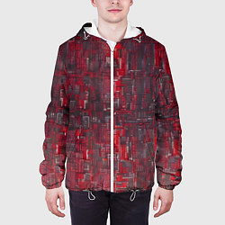 Куртка с капюшоном мужская Красный металл модерн, цвет: 3D-белый — фото 2