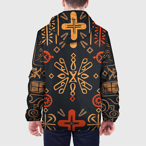 Мужская куртка Орнамент в славянском стиле / 3D-Белый – фото 4