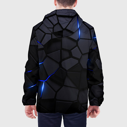 Мужская куртка Subaru - плиты с эффектом свечения / 3D-Черный – фото 4