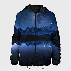 Мужская куртка Галактическая зимняя ночь в горах