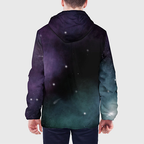 Мужская куртка Космос и звезды на темном фоне / 3D-Белый – фото 4