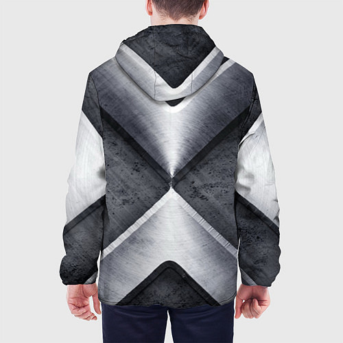 Мужская куртка Стальные блоки / 3D-Белый – фото 4