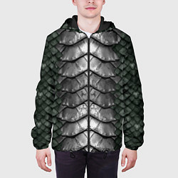 Куртка с капюшоном мужская Dragon scales, цвет: 3D-черный — фото 2