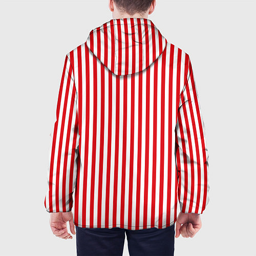 Мужская куртка Красная полоса / 3D-Белый – фото 4