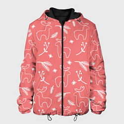 Мужская куртка Рождественский принт с оленями