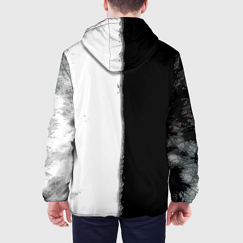 Мужская куртка Dayz черно белый ужас / 3D-Белый – фото 4