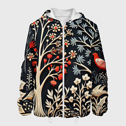 Мужская куртка Новогодние узоры и деревья