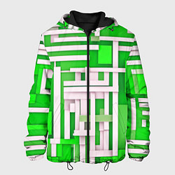 Мужская куртка Полосы на зелёном фоне