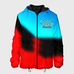 Куртка с капюшоном мужская AUDI sport brend color, цвет: 3D-черный