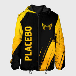Куртка с капюшоном мужская Placebo - gold gradient вертикально, цвет: 3D-черный