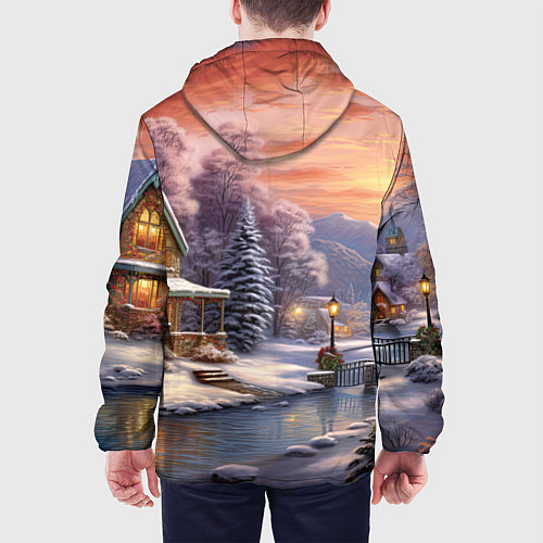 Мужская куртка Зима в городе / 3D-Черный – фото 4