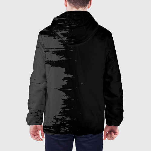 Мужская куртка Poppy Playtime glitch на темном фоне по-вертикали / 3D-Черный – фото 4
