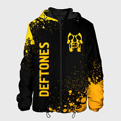 Куртка с капюшоном мужская Deftones - gold gradient вертикально, цвет: 3D-черный