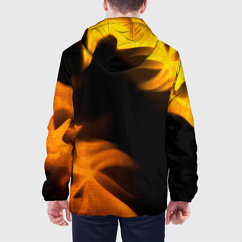 Мужская куртка PUBG - gold fire gradient / 3D-Черный – фото 4