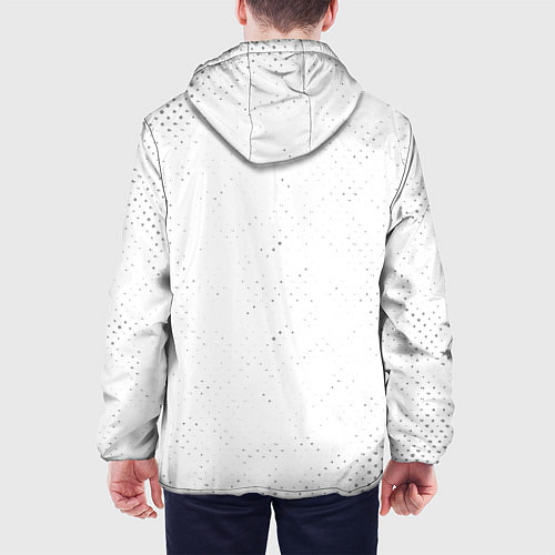 Мужская куртка Placebo glitch на светлом фоне по-вертикали / 3D-Белый – фото 4