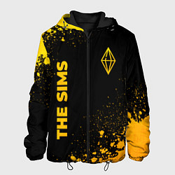 Куртка с капюшоном мужская The Sims - gold gradient вертикально, цвет: 3D-черный