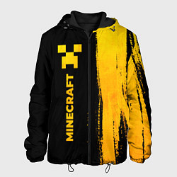 Куртка с капюшоном мужская Minecraft - gold gradient по-вертикали, цвет: 3D-черный