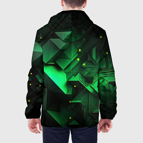 Мужская куртка Визуальные иллюзии в геометрии / 3D-Белый – фото 4